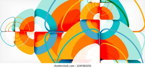 Circle abstract background. Trendy abstract layout template for business or technology presentation or web brochure cover, wallpaper. Vector illustration