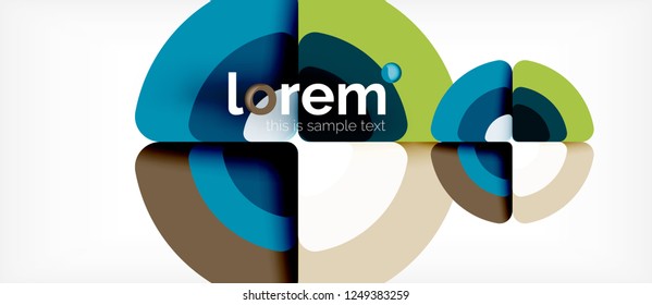 Recorrer el fondo abstracto del círculo. Plantilla de diseño abstracto de moda para presentación de negocios o tecnología o portada de folletos web, fondo de pantalla. Ilustración del vector