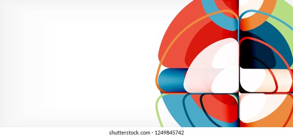 Circle abstract background. Trendy abstract layout template for business or technology presentation or web brochure cover, wallpaper. Vector illustration