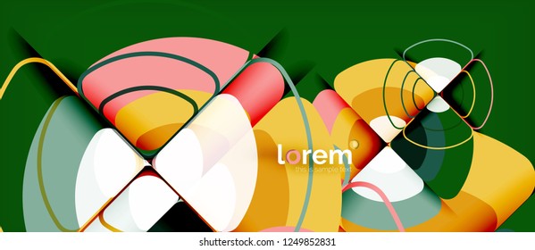 Circle abstract background. Trendy abstract layout template for business or technology presentation or web brochure cover, wallpaper. Vector illustration