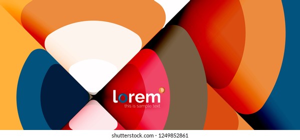 Circle abstract background. Trendy abstract layout template for business or technology presentation or web brochure cover, wallpaper. Vector illustration