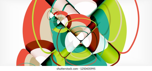 Circle abstract background. Trendy abstract layout template for business or technology presentation or web brochure cover, wallpaper. Vector illustration