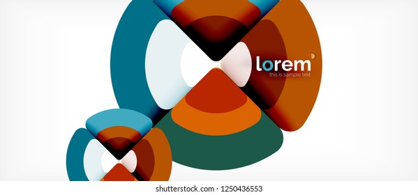 Circle abstract background. Trendy abstract layout template for business or technology presentation or web brochure cover, wallpaper. Vector illustration