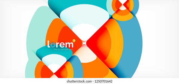Recorrer el fondo abstracto del círculo. Plantilla de diseño abstracto de moda para presentación de negocios o tecnología o portada de folletos web, fondo de pantalla. Ilustración del vector
