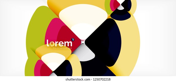 Circle abstract background. Trendy abstract layout template for business or technology presentation or web brochure cover, wallpaper. Vector illustration