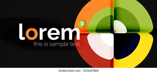 Circle abstract background. Trendy abstract layout template for business or technology presentation or web brochure cover, wallpaper. Vector illustration