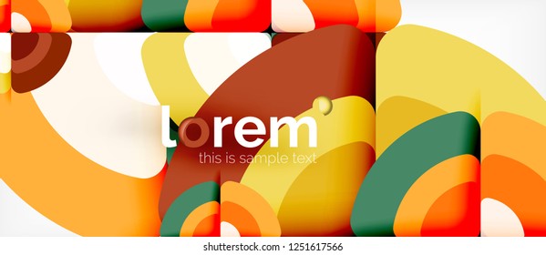 Circle abstract background. Trendy abstract layout template for business or technology presentation or web brochure cover, wallpaper. Vector illustration