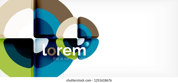 Recorrer el fondo abstracto del círculo. Plantilla de diseño abstracto de moda para presentación de negocios o tecnología o portada de folletos web, fondo de pantalla. Ilustración del vector