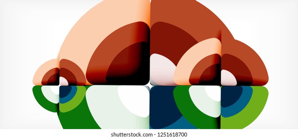 Recorrer el fondo abstracto del círculo. Plantilla de diseño abstracto de moda para presentación de negocios o tecnología o portada de folletos web, fondo de pantalla. Ilustración del vector
