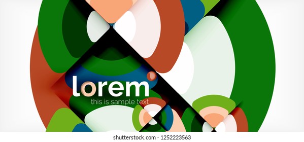 Circle abstract background. Trendy abstract layout template for business or technology presentation or web brochure cover, wallpaper. Vector illustration