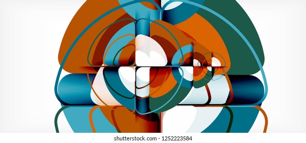 Recorrer el fondo abstracto del círculo. Plantilla de diseño abstracto de moda para presentación de negocios o tecnología o portada de folletos web, fondo de pantalla. Ilustración del vector