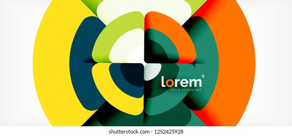 Circle abstrakter Hintergrund. Trendy abstrakte Layout-Vorlage für Geschäfts- oder Technologiepräsentation oder Web-Broschüre Titelbild, Bildschirmhintergrund. Vektorgrafik