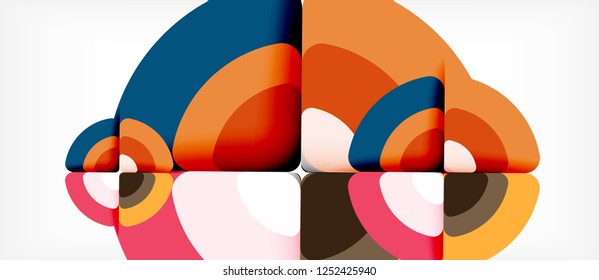 Recorrer el fondo abstracto del círculo. Plantilla de diseño abstracto de moda para presentación de negocios o tecnología o portada de folletos web, fondo de pantalla. Ilustración del vector