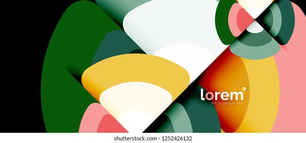 Plano de fundo abstrato do círculo. Modelo de layout abstrato moderno para apresentação de negócios ou tecnologia ou capa de brochura da web, papel de parede. Ilustração vetorial