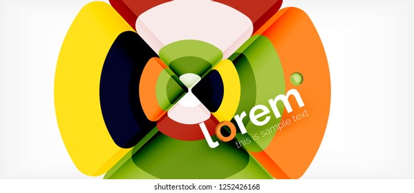 Recorrer el fondo abstracto del círculo. Plantilla de diseño abstracto de moda para presentación de negocios o tecnología o portada de folletos web, fondo de pantalla. Ilustración del vector