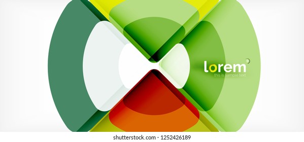 Recorrer el fondo abstracto del círculo. Plantilla de diseño abstracto de moda para presentación de negocios o tecnología o portada de folletos web, fondo de pantalla. Ilustración del vector