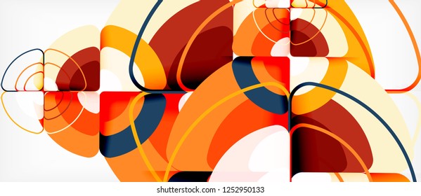 Circle abstract background. Trendy abstract layout template for business or technology presentation or web brochure cover, wallpaper. Vector illustration