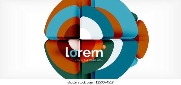 Circle abstrakter Hintergrund. Trendy abstrakte Layout-Vorlage für Geschäfts- oder Technologiepräsentation oder Web-Broschüre Titelbild, Bildschirmhintergrund. Vektorgrafik