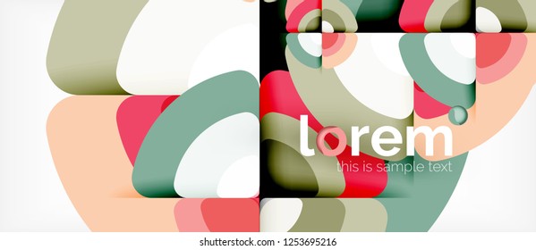 Circle abstract background. Trendy abstract layout template for business or technology presentation or web brochure cover, wallpaper. Vector illustration