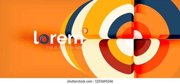 Circle abstract background. Trendy abstract layout template for business or technology presentation or web brochure cover, wallpaper. Vector illustration