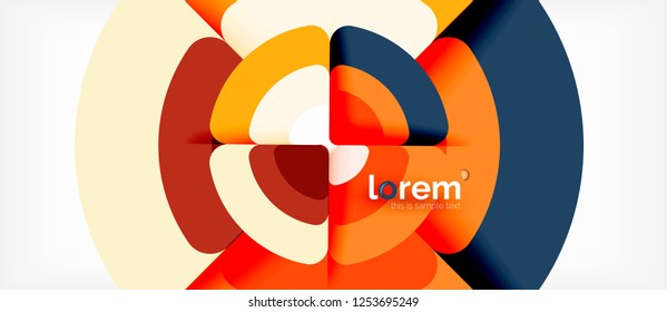 Circle abstract background. Trendy abstract layout template for business or technology presentation or web brochure cover, wallpaper. Vector illustration