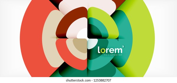 Circle abstract background. Trendy abstract layout template for business or technology presentation or web brochure cover, wallpaper. Vector illustration