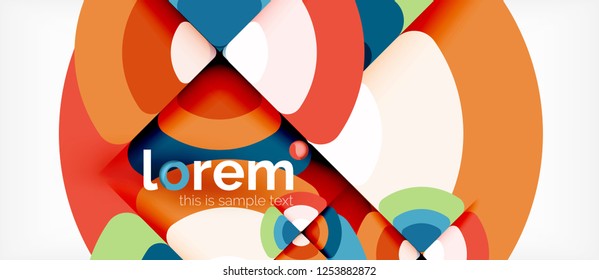 Recorrer el fondo abstracto del círculo. Plantilla de diseño abstracto de moda para presentación de negocios o tecnología o portada de folletos web, fondo de pantalla. Ilustración del vector