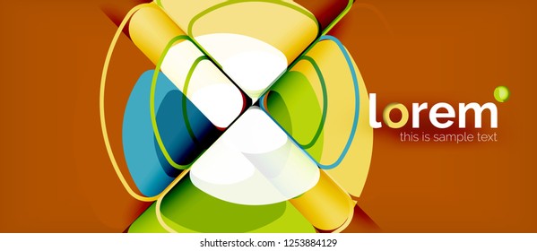 Circle abstract background. Trendy abstract layout template for business or technology presentation or web brochure cover, wallpaper. Vector illustration