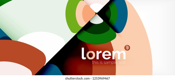 Plano de fundo abstrato do círculo. Modelo de layout abstrato moderno para apresentação de negócios ou tecnologia ou capa de brochura da web, papel de parede. Ilustração vetorial