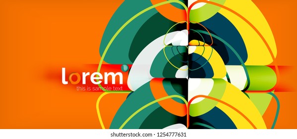 Recorrer el fondo abstracto del círculo. Plantilla de diseño abstracto de moda para presentación de negocios o tecnología o portada de folletos web, fondo de pantalla. Ilustración del vector