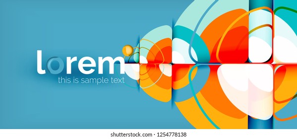 Circle abstract background. Trendy abstract layout template for business or technology presentation or web brochure cover, wallpaper. Vector illustration