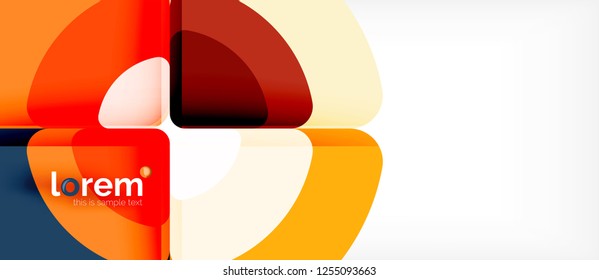 Recorrer el fondo abstracto del círculo. Plantilla de diseño abstracto de moda para presentación de negocios o tecnología o portada de folletos web, fondo de pantalla. Ilustración del vector