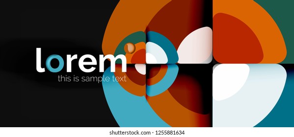 Circle abstract background. Trendy abstract layout template for business or technology presentation or web brochure cover, wallpaper. Vector illustration
