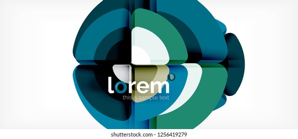 Recorrer el fondo abstracto del círculo. Plantilla de diseño abstracto de moda para presentación de negocios o tecnología o portada de folletos web, fondo de pantalla. Ilustración del vector