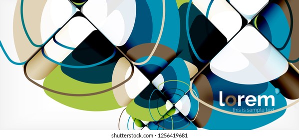 Circle abstract background. Trendy abstract layout template for business or technology presentation or web brochure cover, wallpaper. Vector illustration
