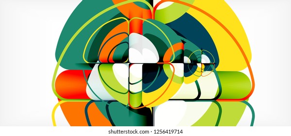 Circle abstrakter Hintergrund. Trendy abstrakte Layout-Vorlage für Geschäfts- oder Technologiepräsentation oder Web-Broschüre Titelbild, Bildschirmhintergrund. Vektorgrafik