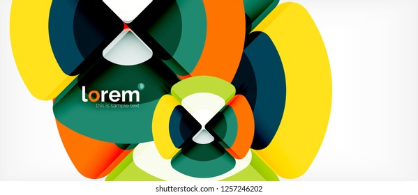 Circle abstract background. Trendy abstract layout template for business or technology presentation or web brochure cover, wallpaper. Vector illustration