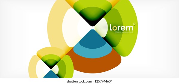 Recorrer el fondo abstracto del círculo. Plantilla de diseño abstracto de moda para presentación de negocios o tecnología o portada de folletos web, fondo de pantalla. Ilustración del vector