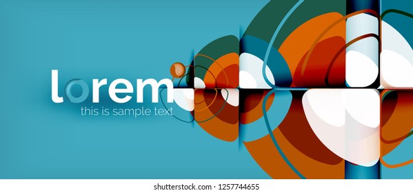 Circle abstract background. Trendy abstract layout template for business or technology presentation or web brochure cover, wallpaper. Vector illustration