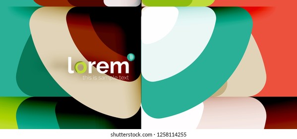 Recorrer el fondo abstracto del círculo. Plantilla de diseño abstracto de moda para presentación de negocios o tecnología o portada de folletos web, fondo de pantalla. Ilustración del vector