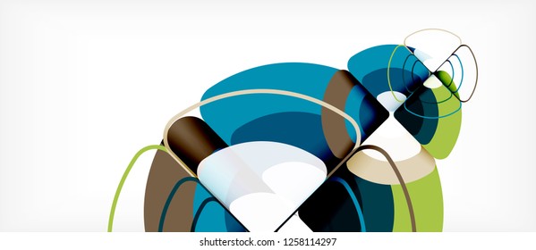 Circle abstract background. Trendy abstract layout template for business or technology presentation or web brochure cover, wallpaper. Vector illustration