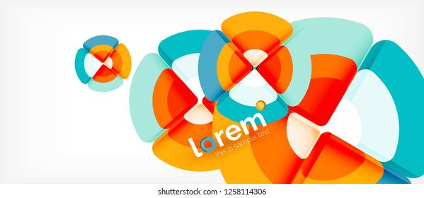 Circle abstract background. Trendy abstract layout template for business or technology presentation or web brochure cover, wallpaper. Vector illustration