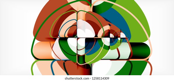 Circle abstract background. Trendy abstract layout template for business or technology presentation or web brochure cover, wallpaper. Vector illustration