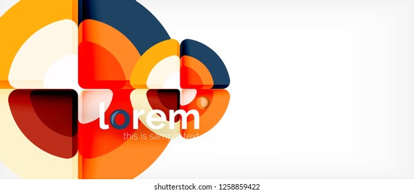 Circle abstract background. Trendy abstract layout template for business or technology presentation or web brochure cover, wallpaper. Vector illustration