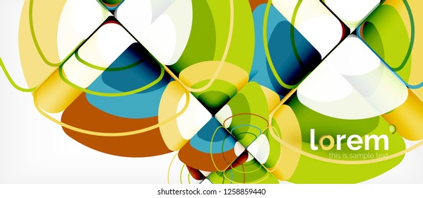 Circle abstract background. Trendy abstract layout template for business or technology presentation or web brochure cover, wallpaper. Vector illustration