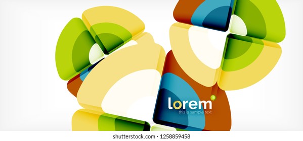 Recorrer el fondo abstracto del círculo. Plantilla de diseño abstracto de moda para presentación de negocios o tecnología o portada de folletos web, fondo de pantalla. Ilustración del vector