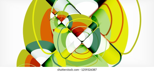 Recorrer el fondo abstracto del círculo. Plantilla de diseño abstracto de moda para presentación de negocios o tecnología o portada de folletos web, fondo de pantalla. Ilustración del vector
