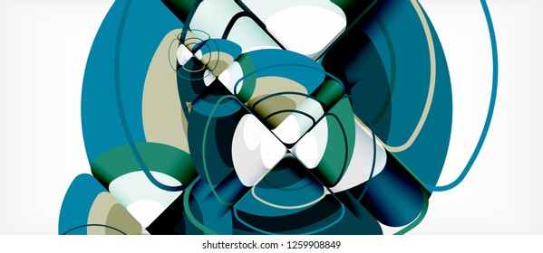 Recorrer el fondo abstracto del círculo. Plantilla de diseño abstracto de moda para presentación de negocios o tecnología o portada de folletos web, fondo de pantalla. Ilustración del vector