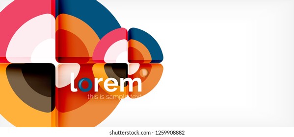 Circle abstract background. Trendy abstract layout template for business or technology presentation or web brochure cover, wallpaper. Vector illustration
