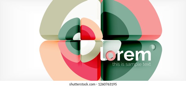 Recorrer el fondo abstracto del círculo. Plantilla de diseño abstracto de moda para presentación de negocios o tecnología o portada de folletos web, fondo de pantalla. Ilustración del vector